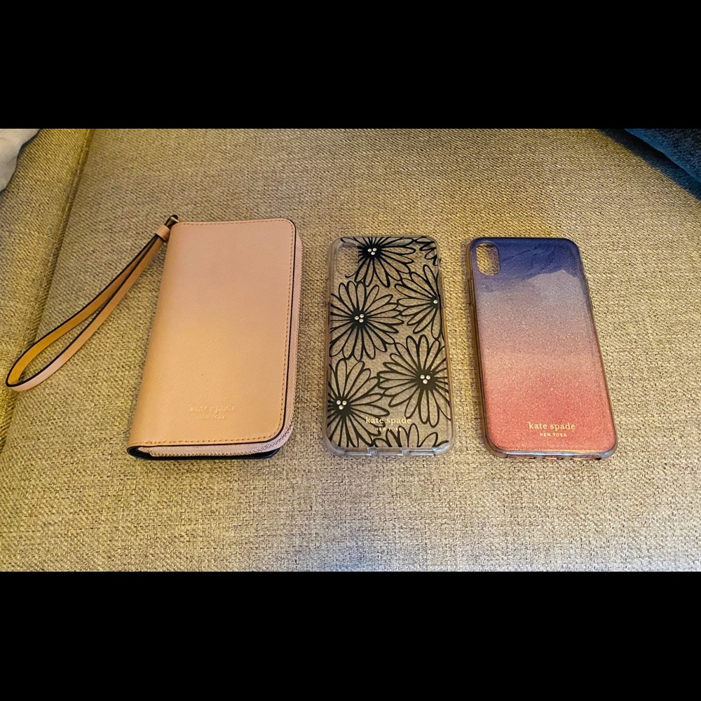 Kate Spade iPhone X / XS phone cases and wristlet